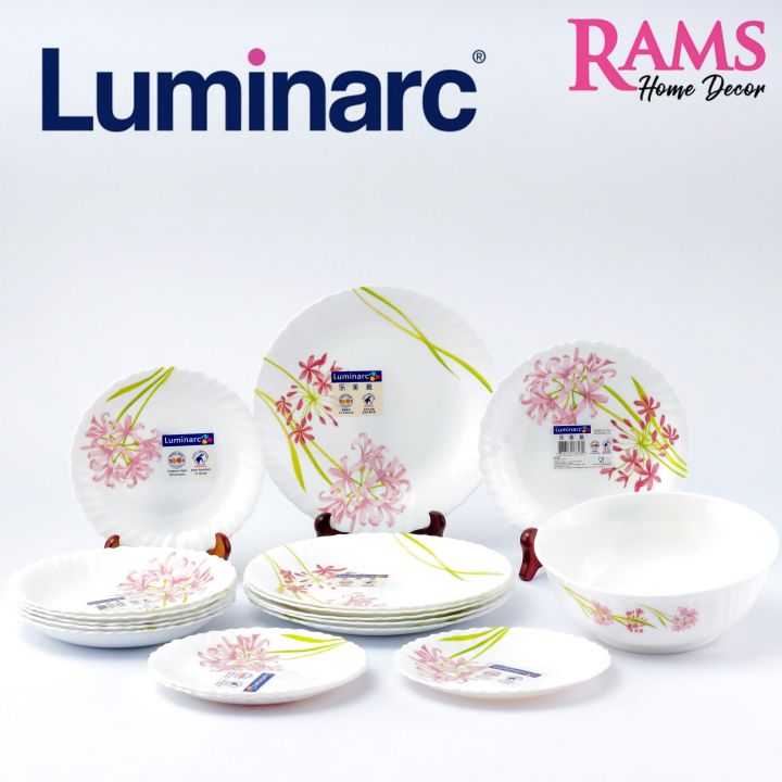 Luminarc 19 Pcs Tempered Glass Dinner Set Jacinthe Feston 19