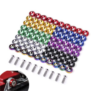 Car Styling Aluminum Car Fasteners Hex Plate Car Fender M6 License Plate Bolts JDM Washer Car Modified Bolts Car Modified Washer