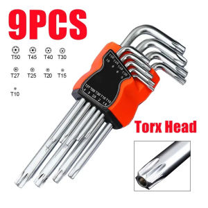9pcs/set Hex Key Allen Wrench Set with Ball Torx Flat Head Heavy Duty Professional Hexagonal Wrench Hardware Tool