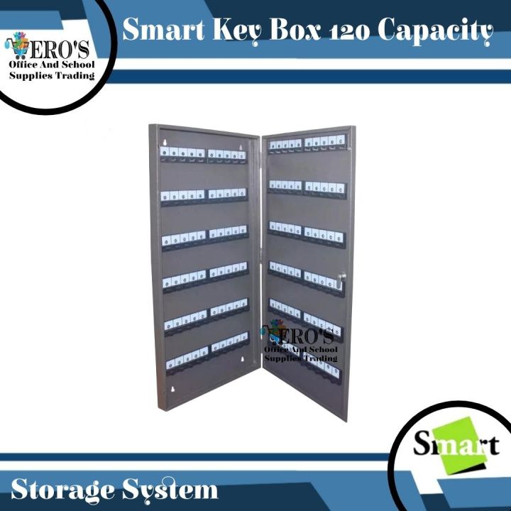Key Box 120 Keys Capacity with FREE Key Chain and Numbered Strip ...