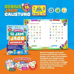 PAKET GENIUS 12 JAM JAGO CALISTUNG BUKU ANAK PINTAR MEMBACA MENULIS BERHITUNG MATEMATIKA