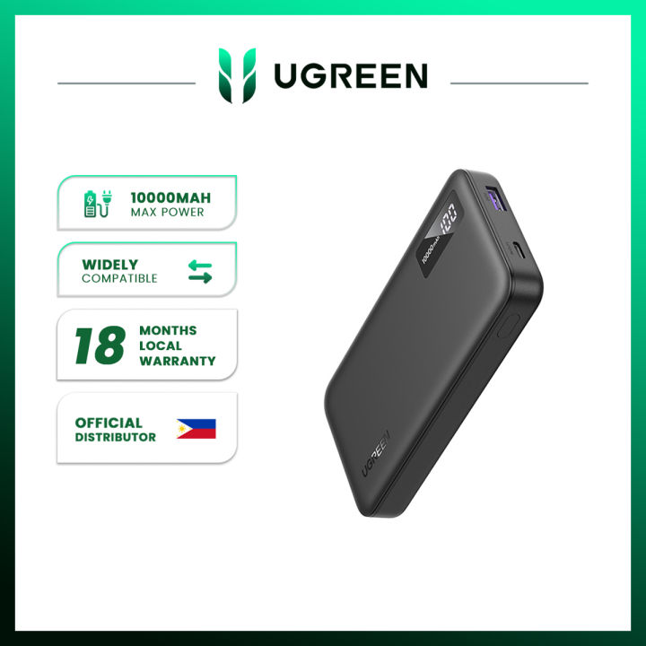 UGREEN 20W 10000mAh Two-way Fast Charging Power Bank Black - PH | Lazada PH