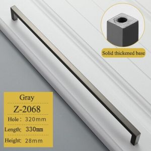 13" Long Handle Modern Minimalist Kitchen Furniture Cabinet Drawer Pull Gold Zinc Alloy Wardrobe Bedside Cabinet Locker Knob