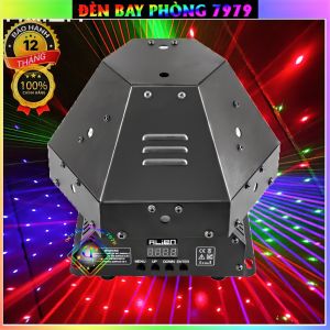 Đèn Laser Nấm 11 Mắt Cảm Biến Nhạc Hiệu Ứng Quét Tia Phủ Rộng Dùng Cho Sân Khấu Phòng Karaoke