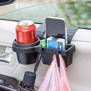 Runvictor 4IN1 Car Window Organizer Box Car Door Pocket for Cup Holderphone Slot Hanging Storage Rack Window Gap Use