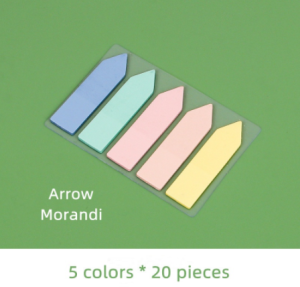 200pcs Morandi Colorful Sticky Note Writable Index Annotation Markers Book Reading Sticky Notes School Office Stationery