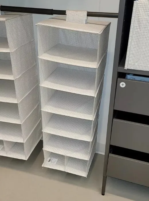 IKEA Comparments Hanging Wardrobe Clothes Rack Space Saver