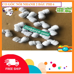 COMBO 2 CÁI :  Co Nối Nhanh Hai Đầu Dây 6mm -Phụ Kiện Lọc Nước RO