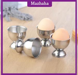 Mazhaha Thép không gỉ luộc trứng ly đứng giá trứng chủ giữ trứng công cụ nấu ăn