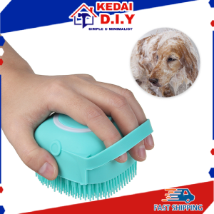 PET GROOMING BRUSH Silicone Pet Bath Brush Spa Shampoo Massage Brush For Dogs Cats Cleaning Grooming