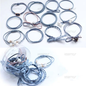 Yesstyle [ISI 12 PCS] Ikat Rambut Mutiara Elastis Kuncir Rambut Warna Warni