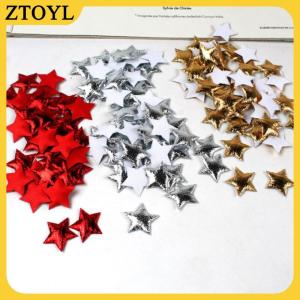 ZTOYL 100pcs vàng bạc sao cho Christmas Đảng trang trí nội thất bọt vải Sao DIY sổ lưu niệm thẻ đồ trang trí embellishments phụ kiện