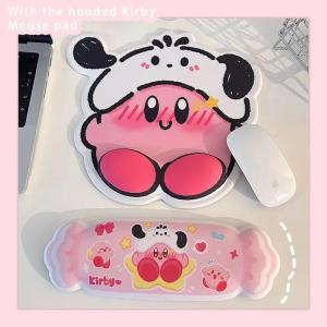 Kawaii Anime Kirby Mouse Pad Cute Thickening Non Slip Wrister Mousepad Computer Keyboard Hand Held Desk Mat Decoration Toys Gift