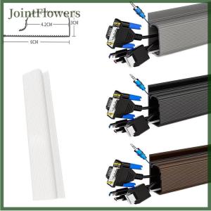 JointFlowers Desktop Undertable Cable Rack Anti-extrusion Floor Cord Cover Self-Adhesive Durable Extension Wiring Duct Cable Protector