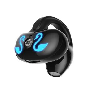 2024 NEW Wireless Ear Clip Headphones Bluetooth Open Ear Air Conduction With LED Lights Clip On Earbuds Ear Hanging Earphones Zweicx