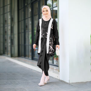 Emran Batik - Setelan Kebaya Nasya Brukat Tulle Gardenia Setelan Outer Wisuda Kondangan Bridesmaid