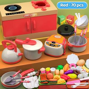 Kids Kitchen Pretend Play Set Educational Cooking Toys Simulation Cookware Learning Toy Mainan Masak