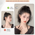 Short Curly Hair Wig Spice Girls Fountain Wig Natural HalfTied Wig. 