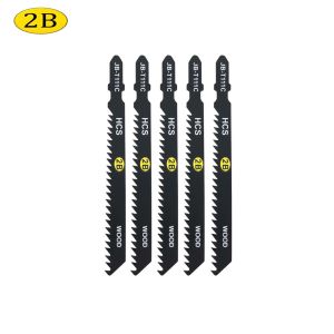 2B Jigsaw Blade HCS 5pcs Set Basic Cut 8 TPI for Wood Chipboard Plywood Fibre Board JB-T111C