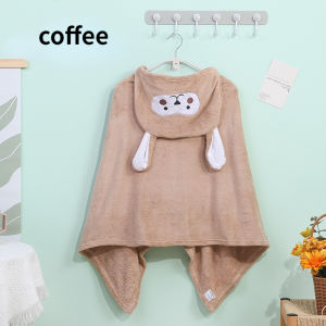 Towel For Baby Bath Towel For Kids Cloak Hooded Towel For Baby Coral Velvet Cartoon Bath Towel