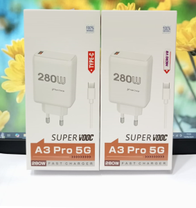 Charger Hp For OPP A3 PRO 5G 280W Super VOOC Batok Adapter + Kabel USB Support Fast Charging