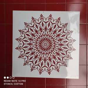 Mandala Stencil Motif 2 Cetakan Dinding Motif Dekorasi Dinding