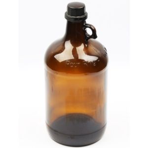 ขวดแก้วสีชา ขวดวินเทจ ขวดเหล้าไวน์ ขวดหมักเหล้าขวดใส่เอธิลแอลกอฮอล์ ขนาด 4 ลิตร