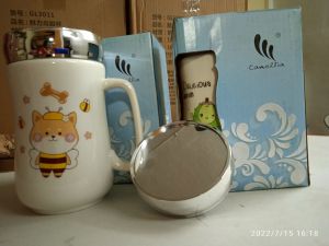 Ly sứ chịu nhiệt nắp gương 450ml