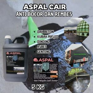 Cat Pelapis Anti Bocor Dak Beton Waterproofing Aspal Cair 5 Kg