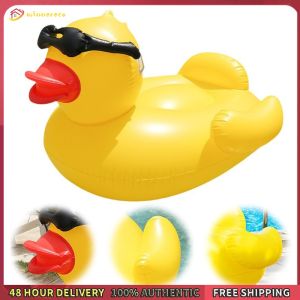 Winnereco PVC Sunglasses Big Duck Row Wear Resist Sunglasses Duck Floating Bed Folding Duck Water Lounger for Beaches Lakes Water Sports