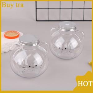 [Buytra] Kawaii Cat Water Bottles For Milk Tea Coffee Juice Portable Drinking Cup Home Transparent Juicing Beverage Drink Bottle BPA Free