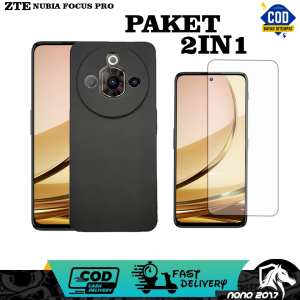 2IN1 CASE MACARON ZTE NUBIA FOCUS PRO BLADE V40S BONUS TEMPERED GLASS BLUE