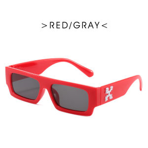 OFF White Hip hop punk square mens casual sunglasses small frame fashion UV protection womens sunglasses