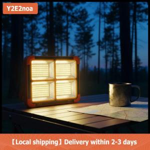 【Local shipping】 1PC LED Solar USB Rechargeable Floodlight Emergency Waterproof Portable Lighting for Outdoor Events