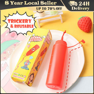 ❤️【Same Day Delivery】 Fake Ketchup Salad Bottle Prank Funny Mustard Practical Jokes Aprils Fool Tomato Sauce Bottle Prank Toy For Kids Surprise Toys LZC-Tomato-Sauce