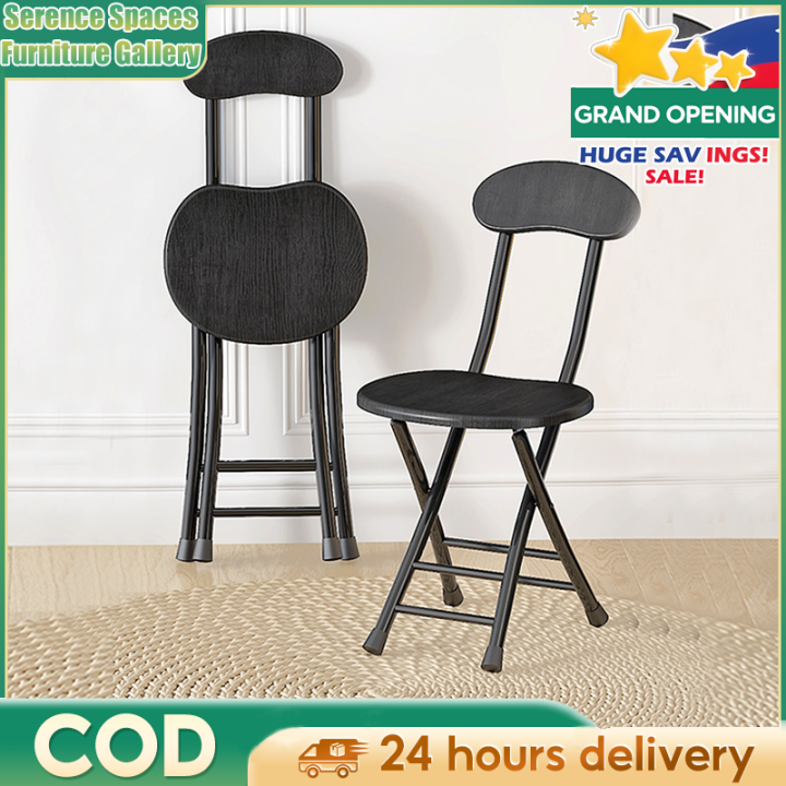 Serene Folding Chair Foldable Backrest Chair Dining Modern Design Stool ...