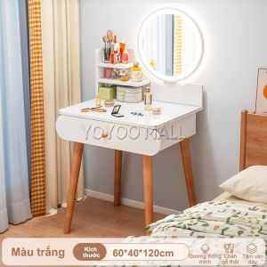 YOYOO Bàn Trang Điểm Bàn Phấn Thời Trang Đơn Giản Hiện Đại Tủ Lưu Trữ Đa Năng Bàn Trang Điểm Đơn Giản Bằng Gỗ