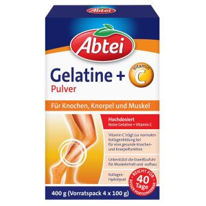 ABTEI - Bột Gelatin và Vitamin C hỗ trợ DA-KHỚP XƯƠNG-TÓC đặc biệt là SỤN KHỚP 4 gói bột 100g - Gelatine Pulver