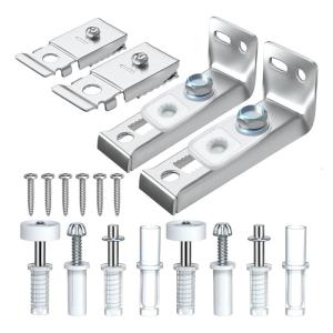2 Set Bi-Fold Door Hardware Repair Kits Closet Door Hardware Include Top & Bottom Pivots Bracket & Guide Wheels