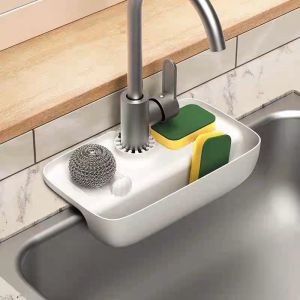 Silicone Kitchen Bathroom Sink Storage Rack Faucet Dishcloth Sponge Drain Rack