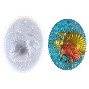 Cute Animal Keychain Pendants Silicone Mold with Hole Bag Backpack Decoration Epoxy Resin Mold for DIY Crafts