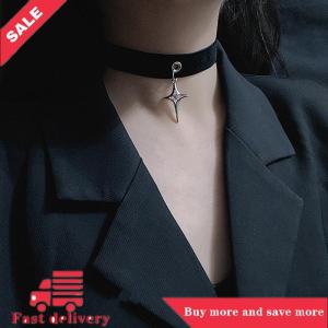 [COD] Korean Style Fashion Choker Necklace For Women Vintage Gothic Clavicle Chain With Moon Pendant Girl Neck Jewelry Accessories