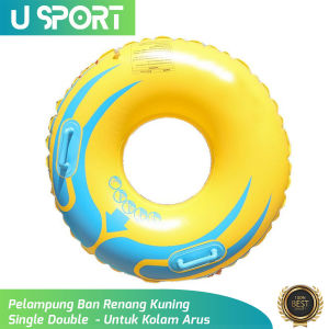 Pelampung Ban Renang Kuning Single/ Double Untuk Kolam Arus Dewasa & Anak-Anak