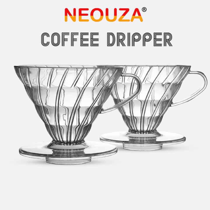 NEOUZA Pour Over Cone Coffee Maker, Resin Coffee Dripper, Size 01/02, 2