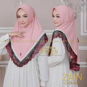 Zain Amira Jilbab Instan Soft Pad Antem Terbaru Hijab Murah Bergo Bahan Jersey Model Renda