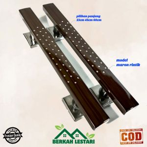 handle tarikan pegangan gagang pintu rumah minimalis pilihan panjang 33cm 45cm dan 60cm bahan stainless model maron rintik untuk pintu depan dan kamar set body kunci