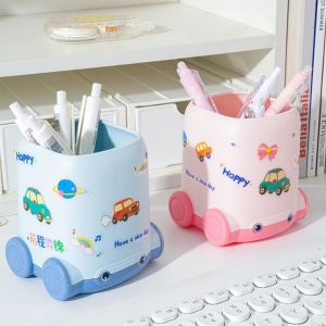 OUREAL Hình xe Hộp đựng bút Đa chức năng Sức chứa lớn Xô đựng văn phòng phẩm Hoạt hình Túi để bàn Quà Tặng sinh viên