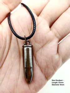 Designer Handcraft Titanium Bullet Men Necklace Stainless Steel Keluli Peluru Pendant Kalung Loket 特种兵子弹钛钢不锈钢男士吊坠皮绳项链