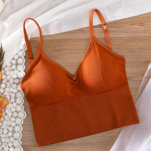 Lizida Women U-shaped back Backless Bra Seamless gather underwear sports bra all-match Vest top