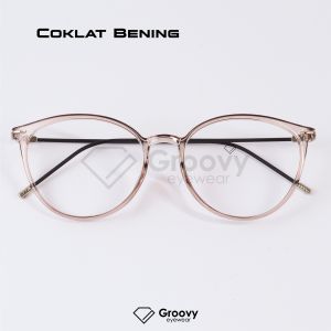 Groovy Eyewear - Kacamata Odette Lensa Blueray Minus Normal Antiradiasi Gedget
